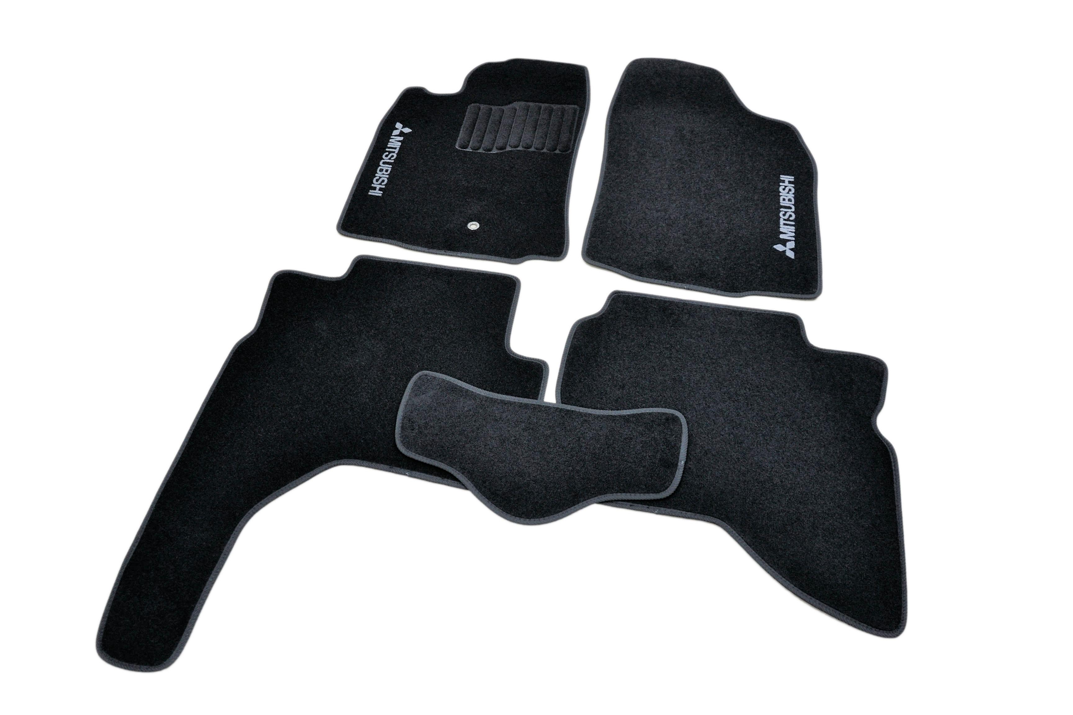 Килимки в салон AVTM ворсові Mitsubishi Pajero Sport 1996-2008 5 шт. Чорний (BLCCR1401)