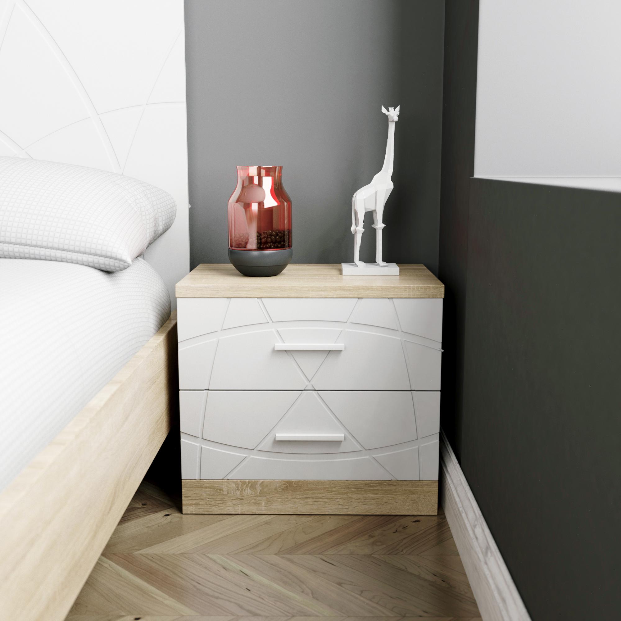 Тумба Art in Head Loretto 502x450x340 мм Дуб сонома/Білий супермат (107120101) - фото 2 Тумба Art in Head Loretto 502x450x340 мм Дуб сонома/Білий супермат (107120101) - фото 2