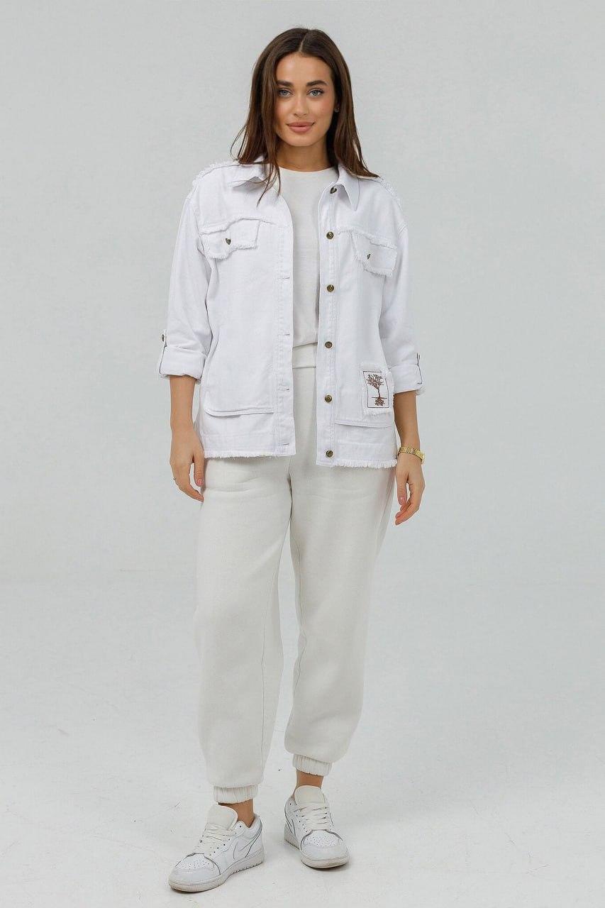 Куртка джинсовая женская 5XL Белый (639a/5XL)