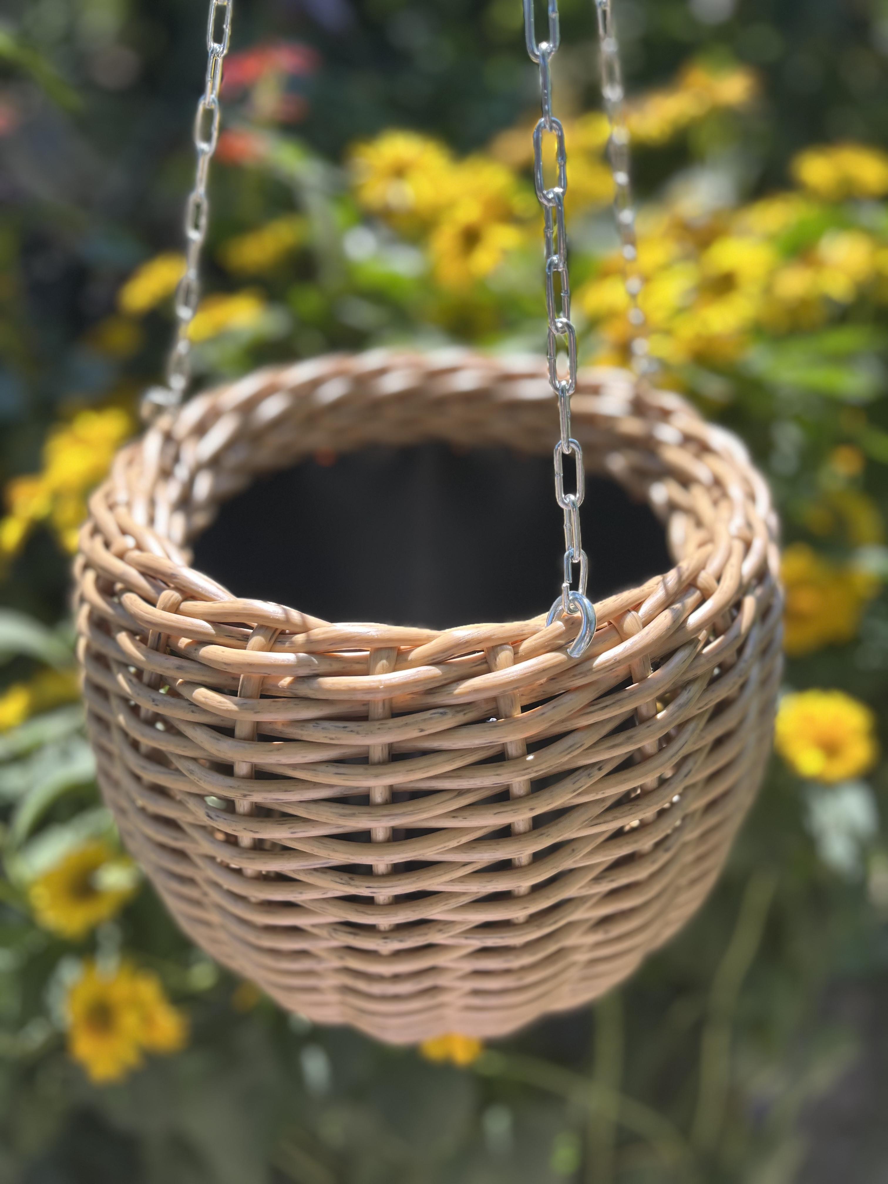 Кашпо подвесное для цветов из искусственного ротанга 5 л Дерево (27927869) - фото 2