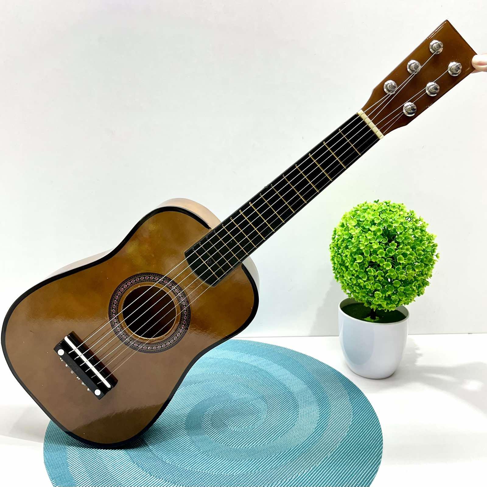 Гитара деревянная детская 6 струн Коричневый (M 1369)