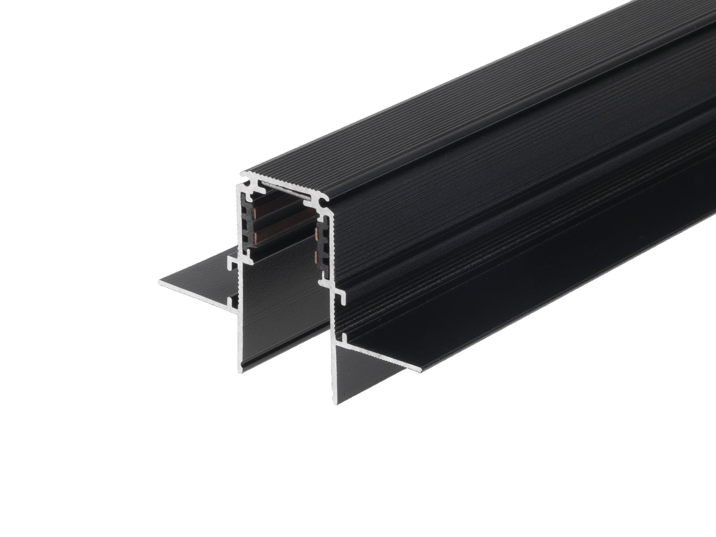 Шинопровод магнитный скрытого монтажа для трековых систем 100 см Черный (6502_1)