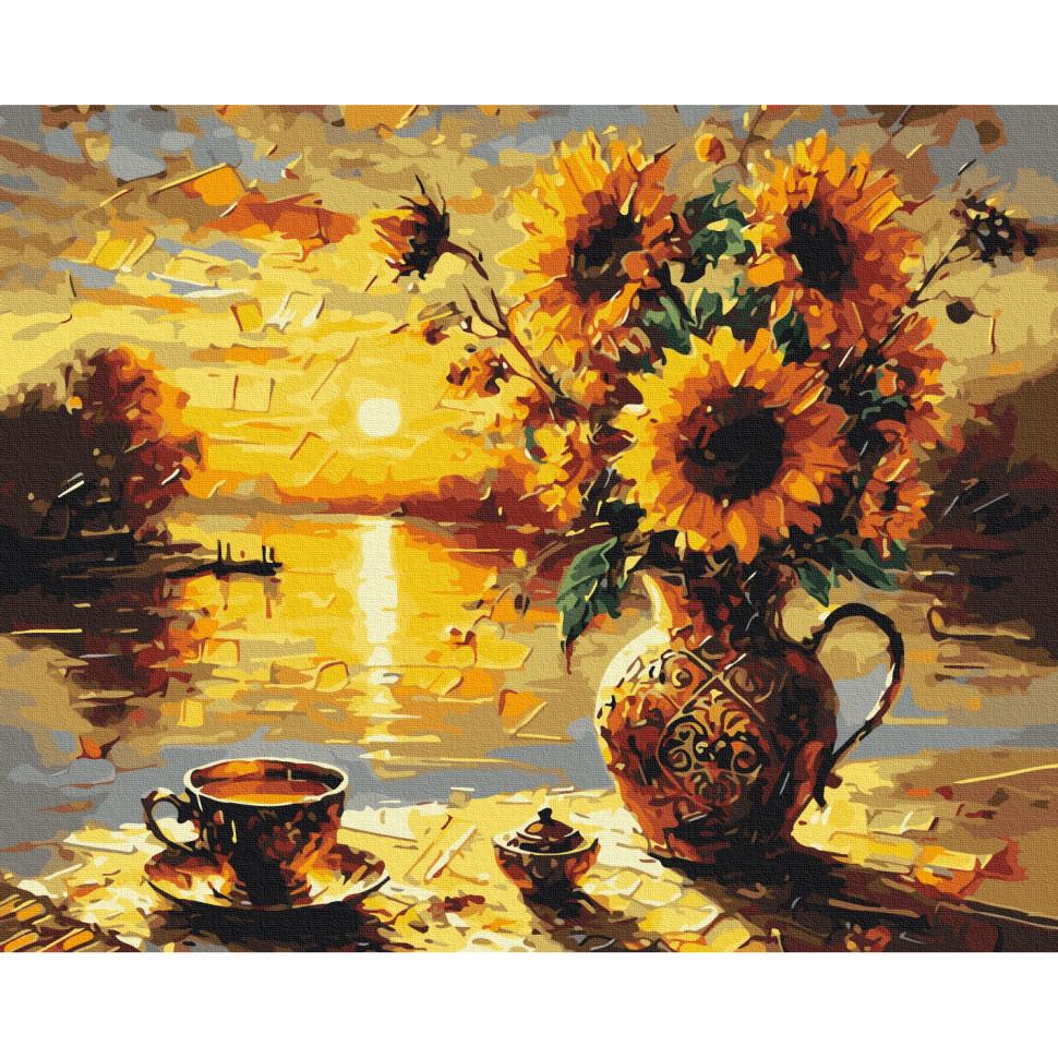 Картина за номерами Brushme Соняшники на заході сонця BS54164 40x50 см (RLT48051) Картина за номерами Brushme Соняшники на заході сонця BS54164 40x50 см (RLT48051)