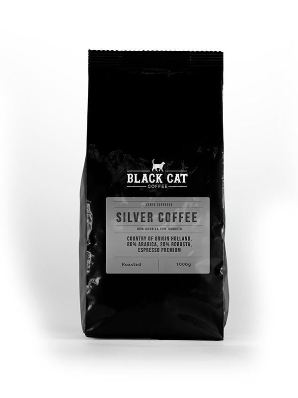 Кофе в зернах с горчинкой Black Cat Silver 80% арабики/20% робусты 1 кг