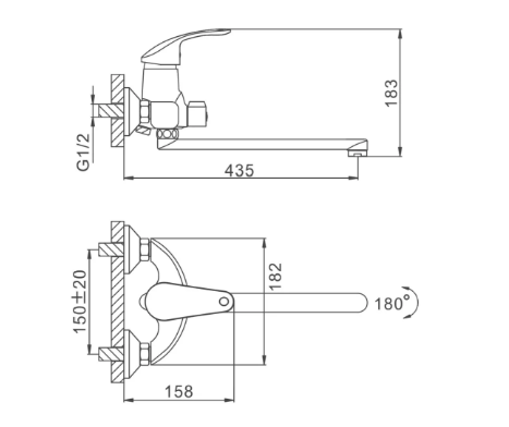 Смеситель для ванны Frap F2221 длинный гусак - фото 6