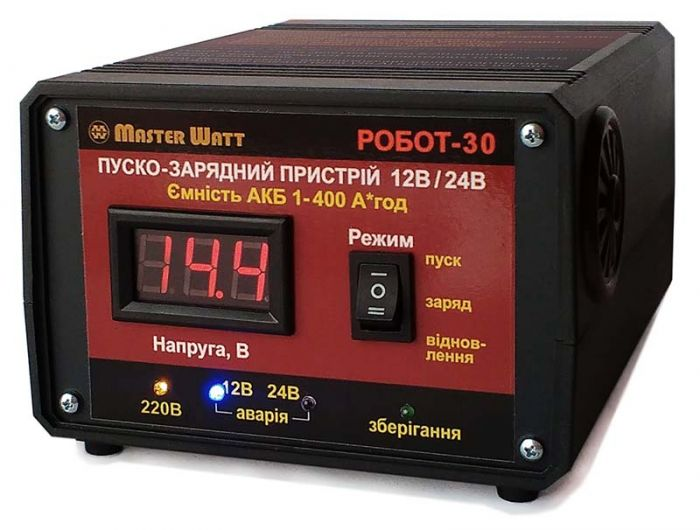 Пуско-зарядное устройство 30 АКБ 12 24V 1-400Ah MF WET AGM GEL CA CA (YUT_V5892)