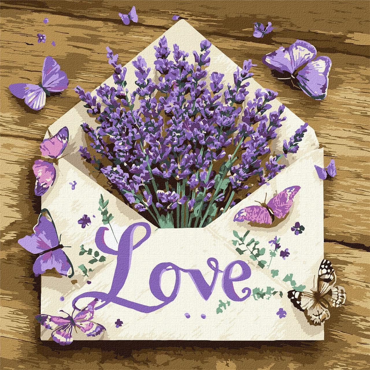 Картина за номерами Ideyka Лаванда в конверті 40х40 см (2824290358)