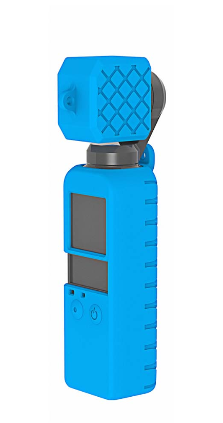 Чехол силиконовый для камеры и колпачок-крышка DJI Osmo Pocket XT-533 Голубой