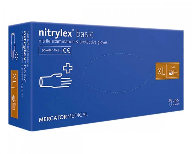 Перчатки Mercator Nitrylex Basic нитриловые неопудренные 100 шт. XL Синий - фото 2