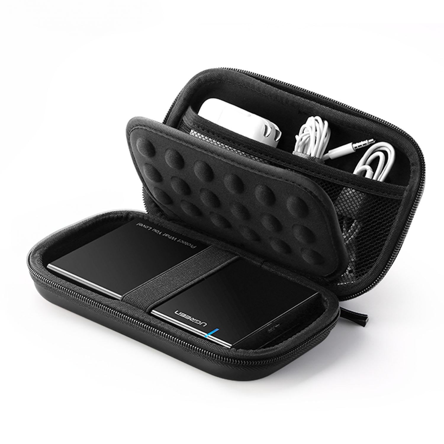 Чехол-органайзер для электроники UGREEN LP128 EVA 180х95х55 мм Черный (50274)