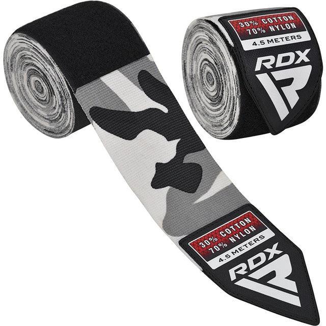 Бинти для боксу RDX WX Professional Boxing Hand Wraps Camo 4,5 м Grey (3070022214)