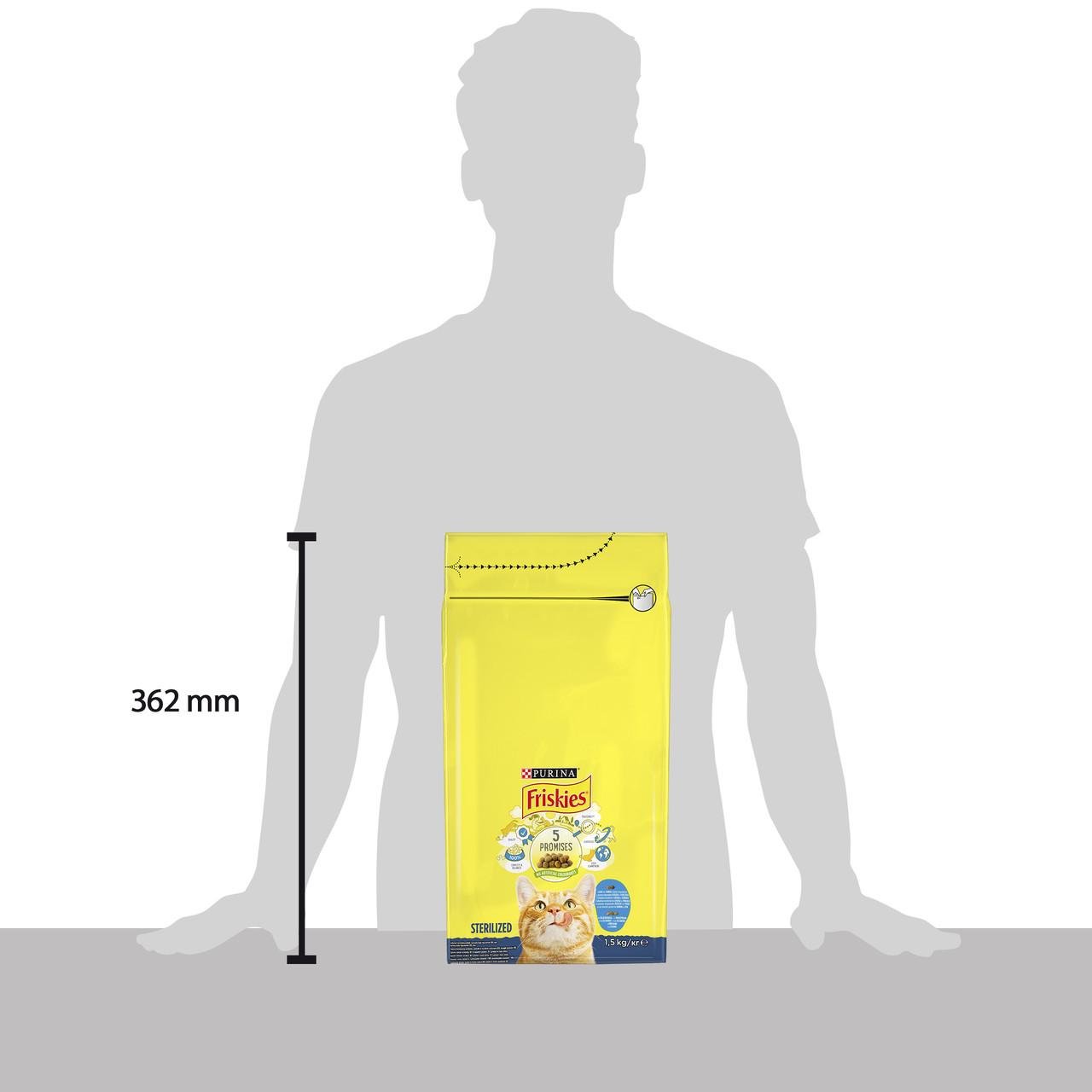 Сухий корм для стерилізованих кішок Friskies лосось та овочі 1,5 кг (7613033002458) - фото 4