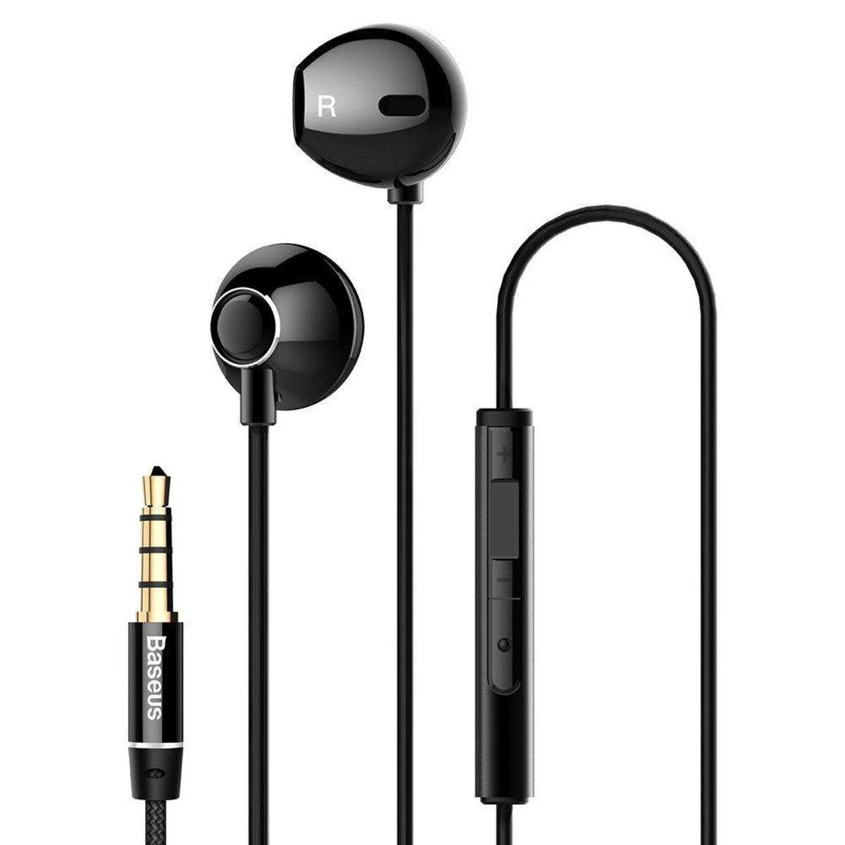 Навушники бездротові Baseus Enock H06 lateral in-ear Wire Earphone 3.5 mini-jack Чорний (NGH06-01)