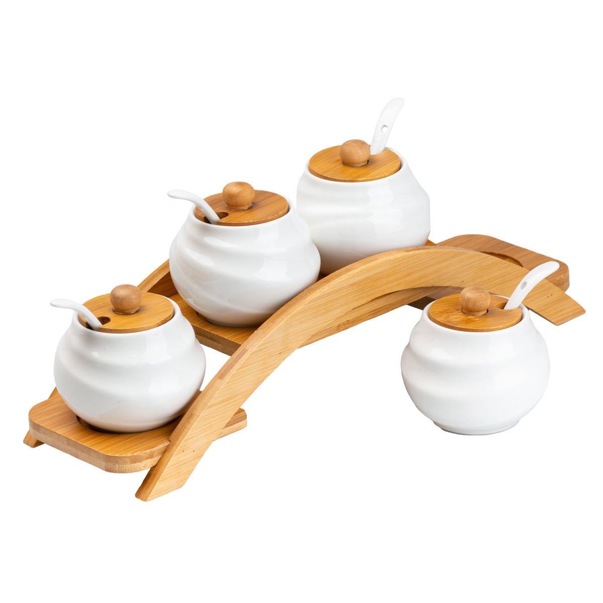 Набор специй с крышками и ложками 4 шт. по 200 мл (HP-1200) - фото 4