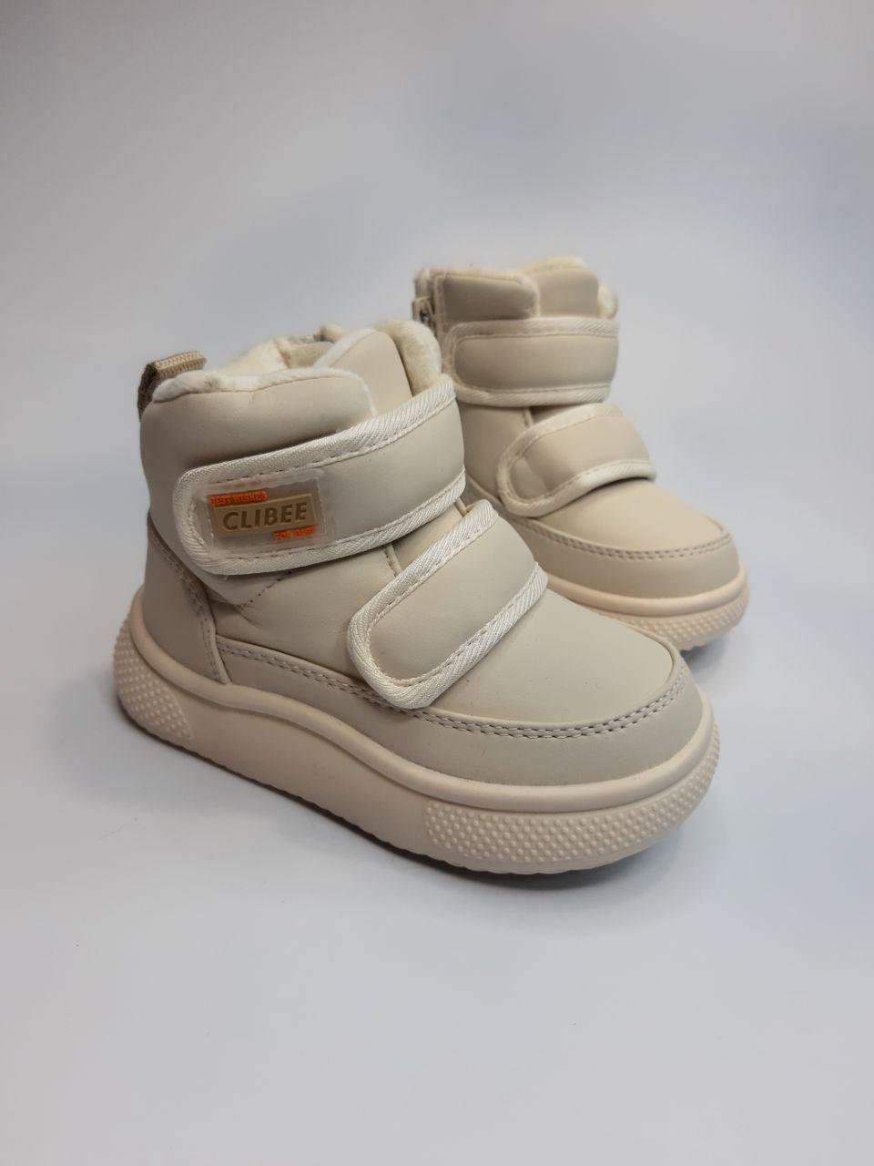 Черевики зимові Clibee для дівчинки р. 26 17 см Бежевий (609-2 beige)