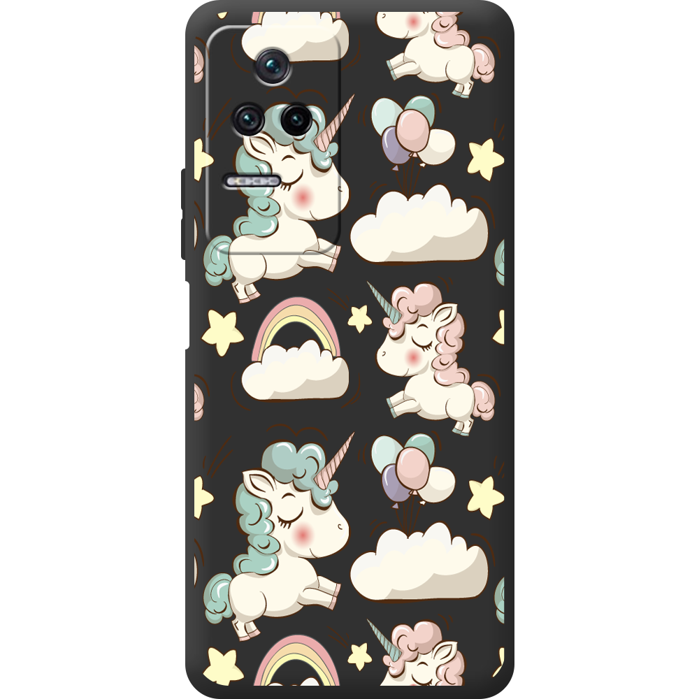 Чехол BoxFace Xiaomi Poco F4 Unicorns Черный силикон (44474-cc2-44484)