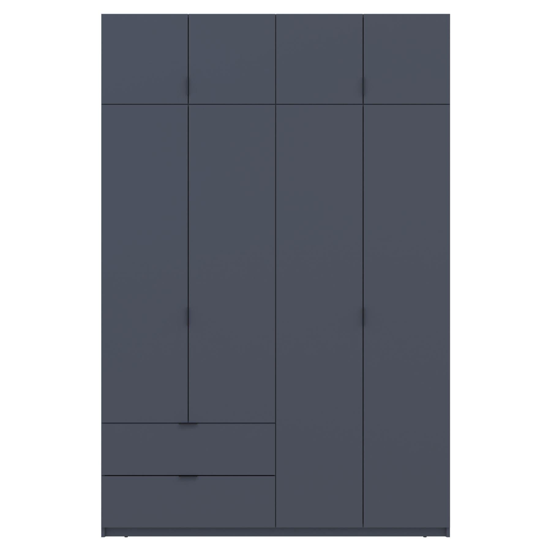 Шкаф распашной с антресолью Doros Лукас 160х50х240 см Графит (DRS-011194)