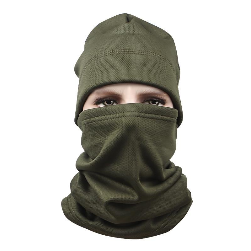 Шапка и бафф флисовые Lesko JY-139 теплые зимнние Green (24366891)