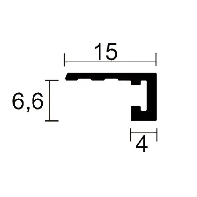 Микроплинтус алюминиевый Thinline SVM-015S 15x2600 мм Серебро (25445747) - фото 2