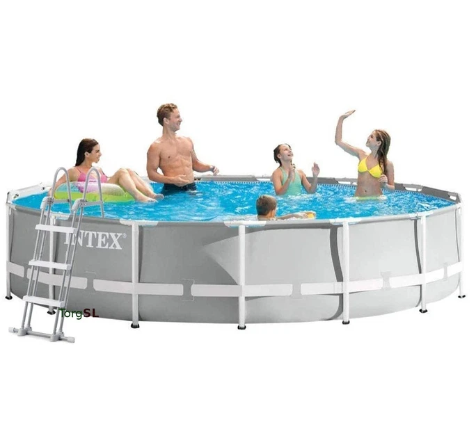 Басейн каркасний Intex з тентом/сходами 457х107 см (35575059)