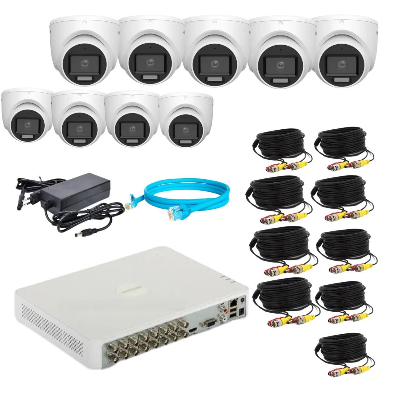 Комплект відеонагляду Hikvision 2Mp-THD-Hybrid-Acusense-DS-2CE76D0T-LMFS на 9 камер (24185170) Комплект відеонагляду Hikvision 2Mp-THD-Hybrid-Acusense-DS-2CE76D0T-LMFS на 9 камер (24185170)