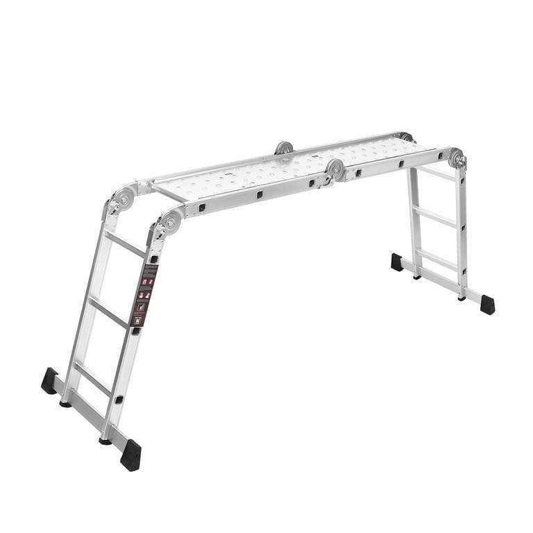 Драбина-трансформер алюмінієва Kraft&Dele KD4070 з платформою для дому саду та ремонту сходинки 4x3 (KD4070) - фото 4