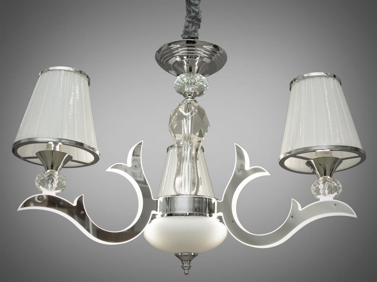 Люстра класична EcoLed зі світними ріжками 15W 8329/3HR 4100K Срібний Люстра класична EcoLed зі світними ріжками 15W 8329/3HR 4100K Срібний