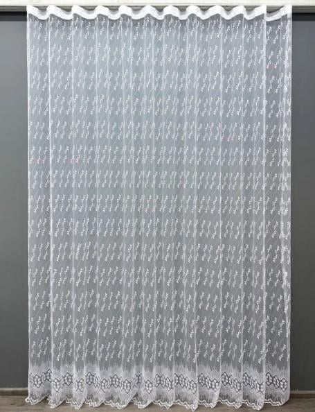 Тюль фатин с вышитым узором Белый (1574т) Тюль фатин с вышитым узором Белый (1574т)