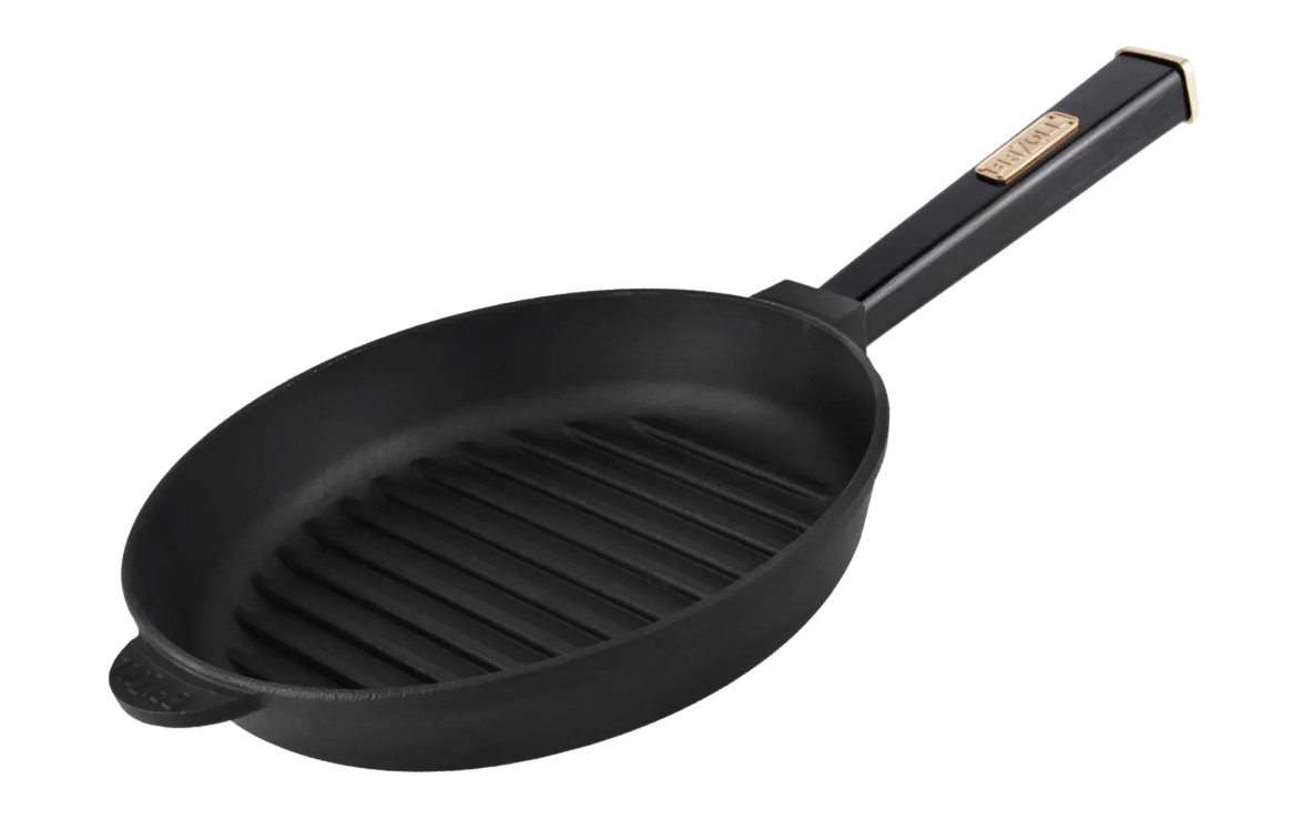 Сковорода чугунная Brizoll гриль Optima с деревянной ручкой 260х40 мм Black Сковорода чугунная Brizoll гриль Optima с деревянной ручкой 260х40 мм Black