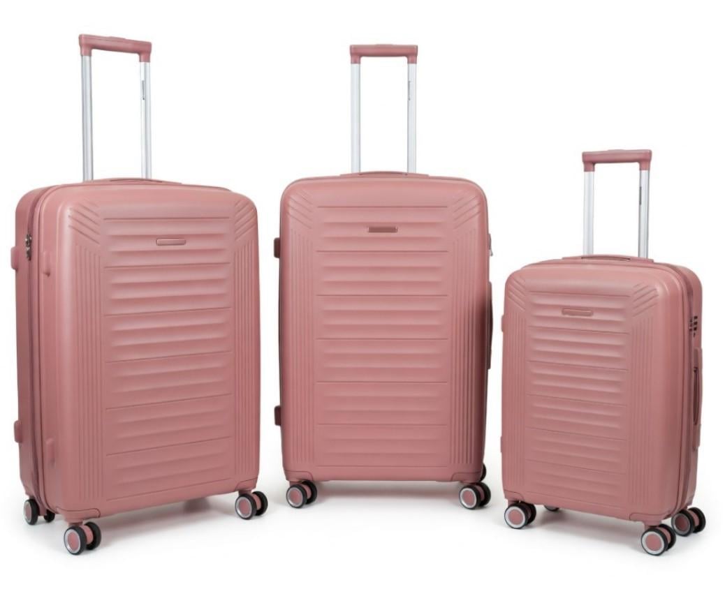 Комплект чемоданов на колесах Gems 4 3 шт. Розовый (2104619396)