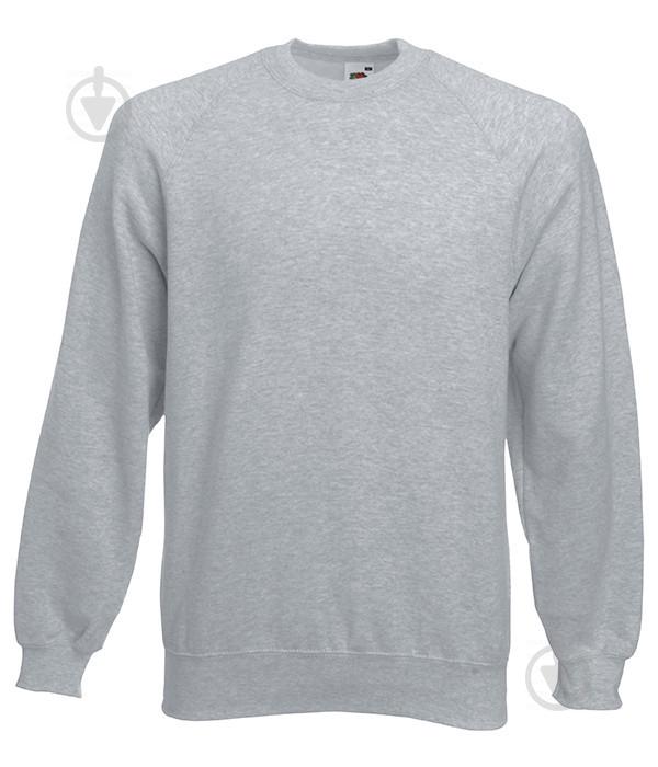 Свитшот Fruit of the Loom Classic raglan sweat XXL Светло-серый (062216094XXL) - фото 1