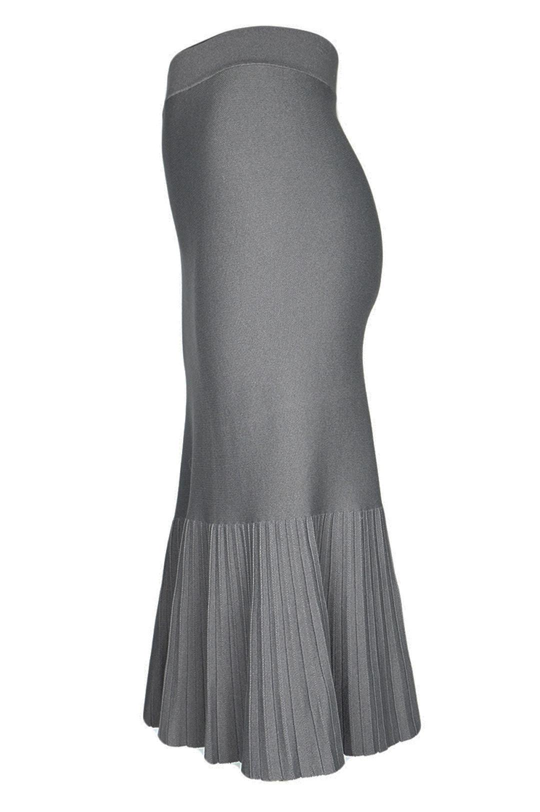 Юбка годе миди трикотажная Forza Viva MW-KS-1978V-2 р. 44 Серый (17852332) - фото 5