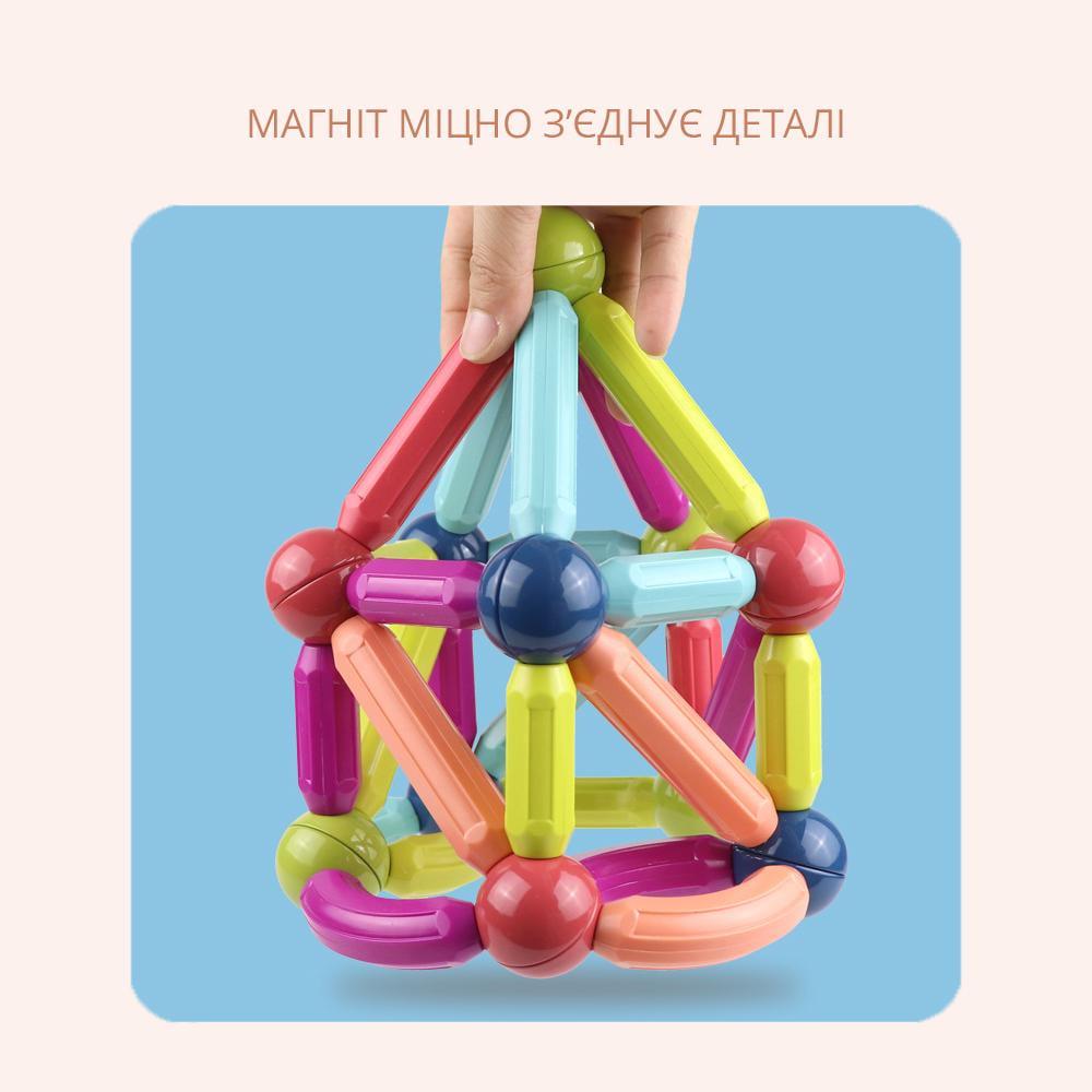 Конструктор 3D дитячий Магнітний набір Magnetic Sticks для розвитку 36 дет. (12086448) - фото 5