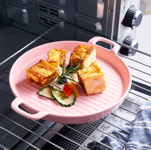 Блюдо з рифленим дном кругла 6741 22 см Рожевий (4356278) - фото 3 Блюдо з рифленим дном кругла 6741 22 см Рожевий (4356278) - фото 3