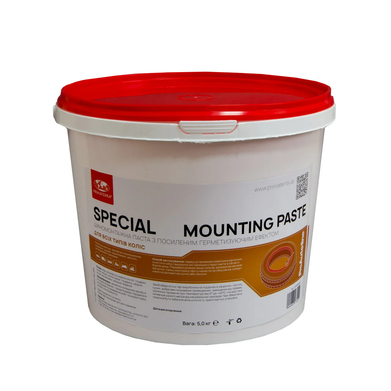Паста шиномонтажная  Primaterra Specia красная 5кг (AT205607)