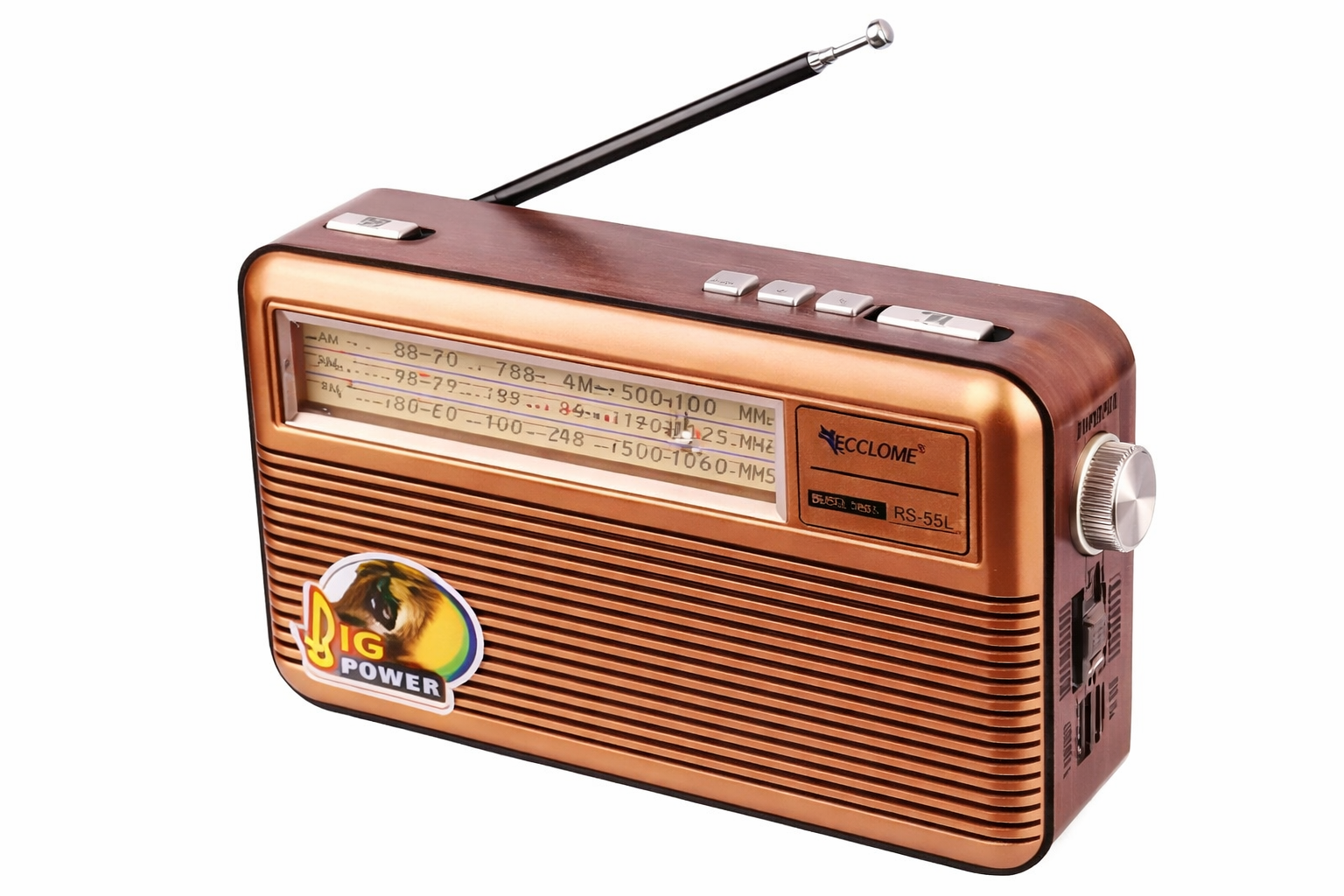 Радиоприемник Golon RX BT 169 Bluetooth/USB/microSD/FM/AM/SW с фонариком и аккумулятором 1300 mAh 5 Вт (32563800)