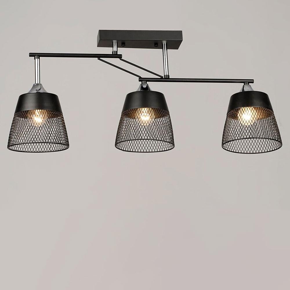 Люстра стельова Light House SRS-20328/3 BK/CH Чорний/Хром