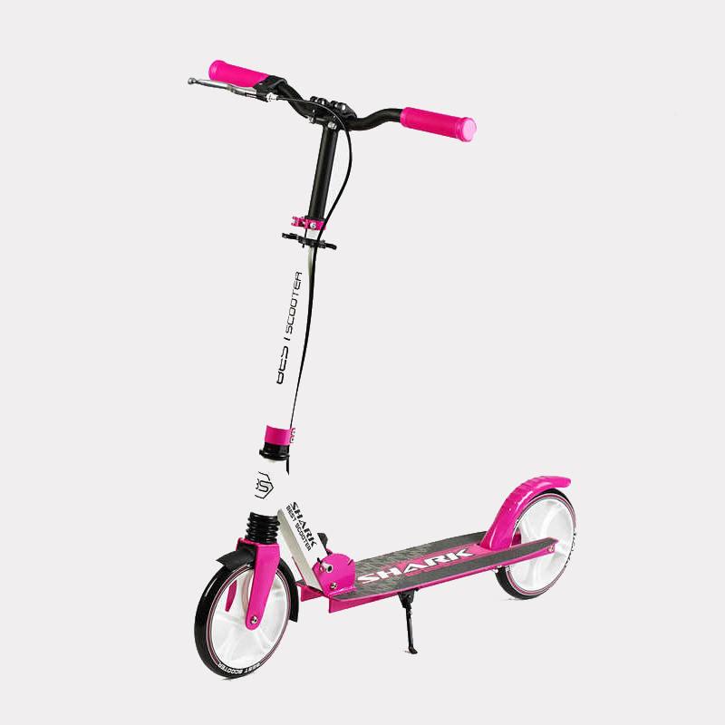 Самокат двухколесный Shark с амортизатором Pink/White (134905)
