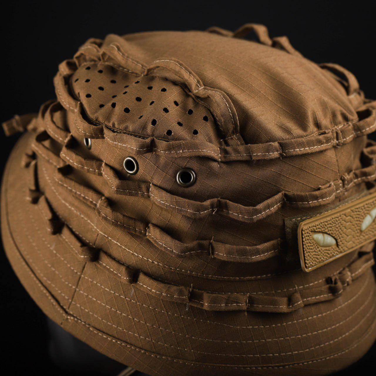 Панама военная рип-стоп FCT Design Хантер с фиксатором велкро р. 58 Койот - фото 8 Панама военная рип-стоп FCT Design Хантер с фиксатором велкро р. 58 Койот - фото 8