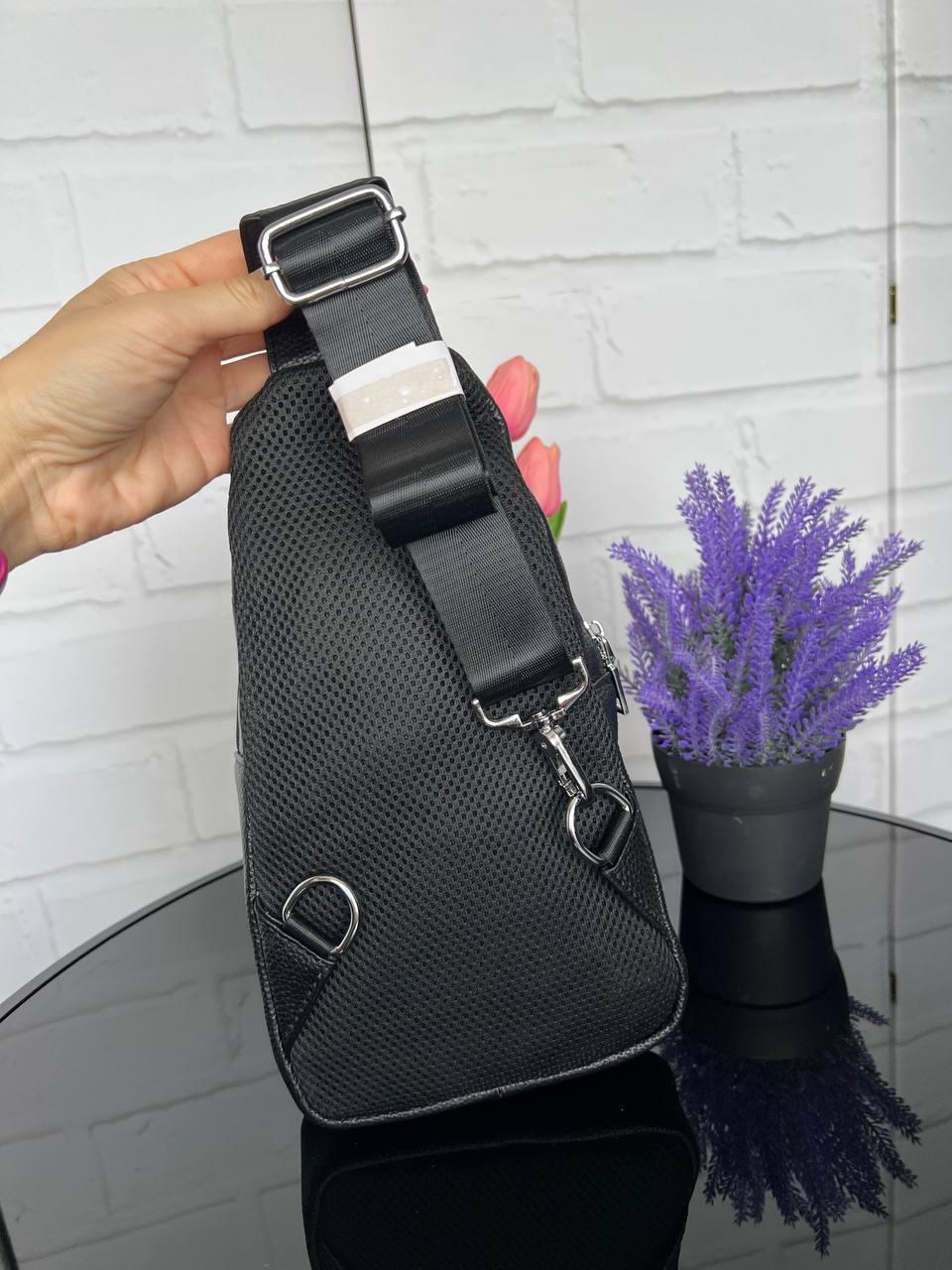 Сумка слинг кожаная мужская через плечо качественная из натуральной кожи Черный - фото 7 Сумка слинг кожаная мужская через плечо качественная из натуральной кожи Черный - фото 7