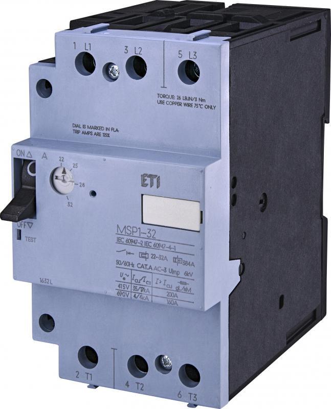 Автомат захисту двигуна ETI MSP1-32 22-32 A (4646628)