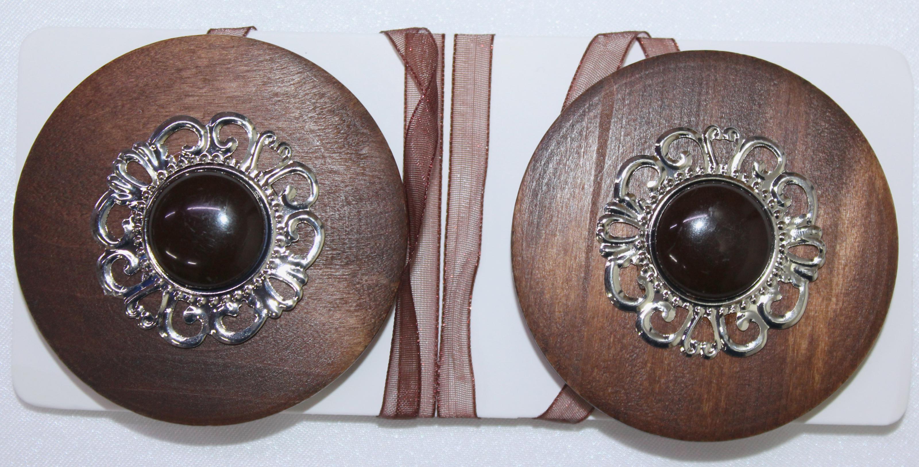 Магниты для штор и гардин Карпаты 172 м 2 шт. Коричневый/Серебристый (81-083) Магниты для штор и гардин Карпаты 172 м 2 шт. Коричневый/Серебристый (81-083)