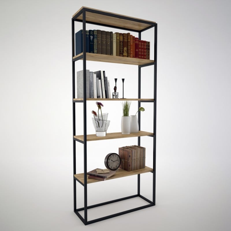 Стеллаж для хранения Loft NS-1645 1930x900x350 мм Черный (6156d57b3edc877ba85898a1)