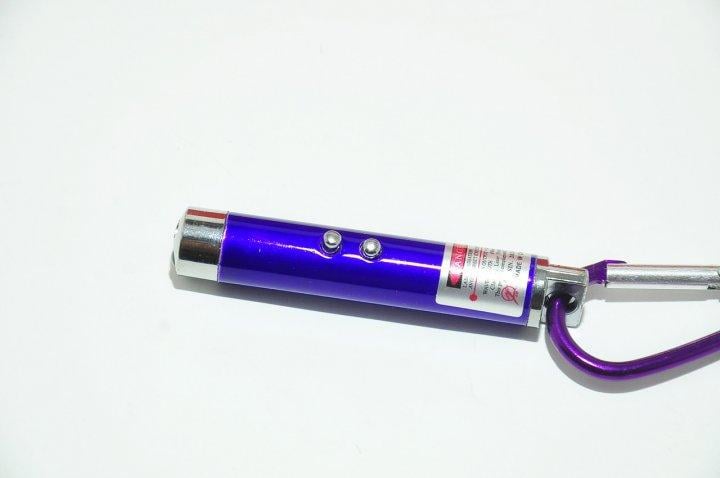 Ліхтарик-брелок 3в1 ультрафіолет Синій (JD-78)