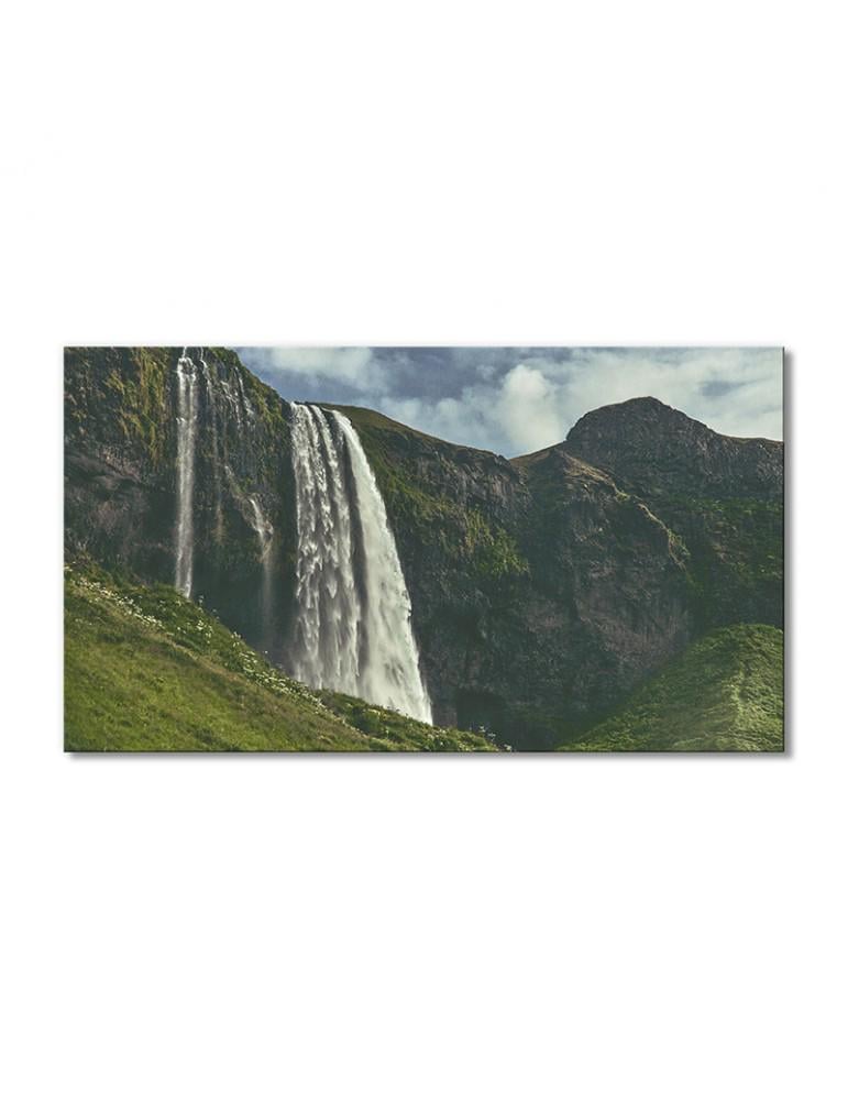 Картина модульная Сельяландсфосс водопад в Исландии 1 модуль 80x120 см