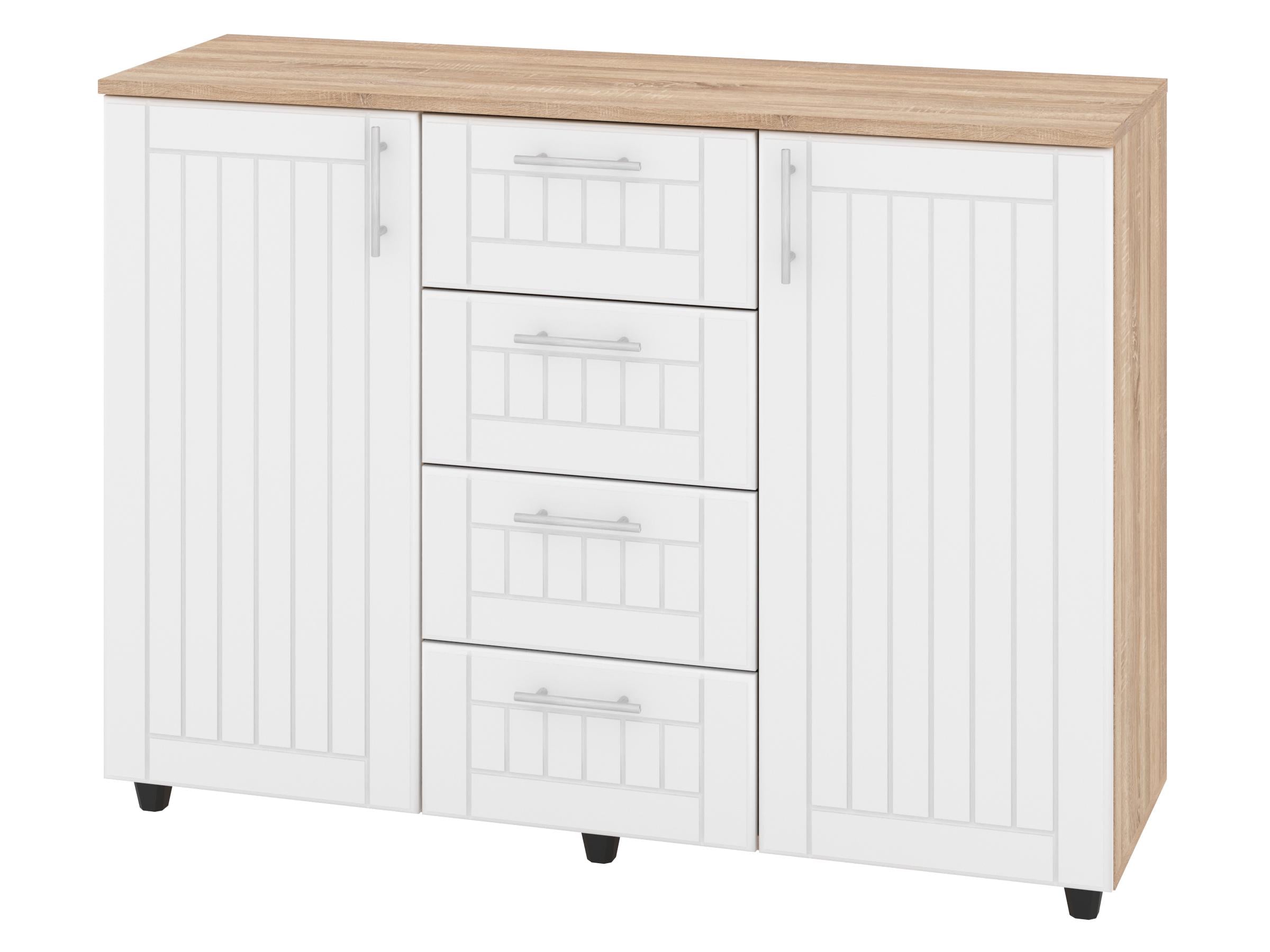 Комод с ящиками PEHOTIN К-4+2 МДФ ДСП/МДФ 120х38х87,5 см Дуб сонома/Белый (PN-100629) Комод с ящиками PEHOTIN К-4+2 МДФ ДСП/МДФ 120х38х87,5 см Дуб сонома/Белый (PN-100629)