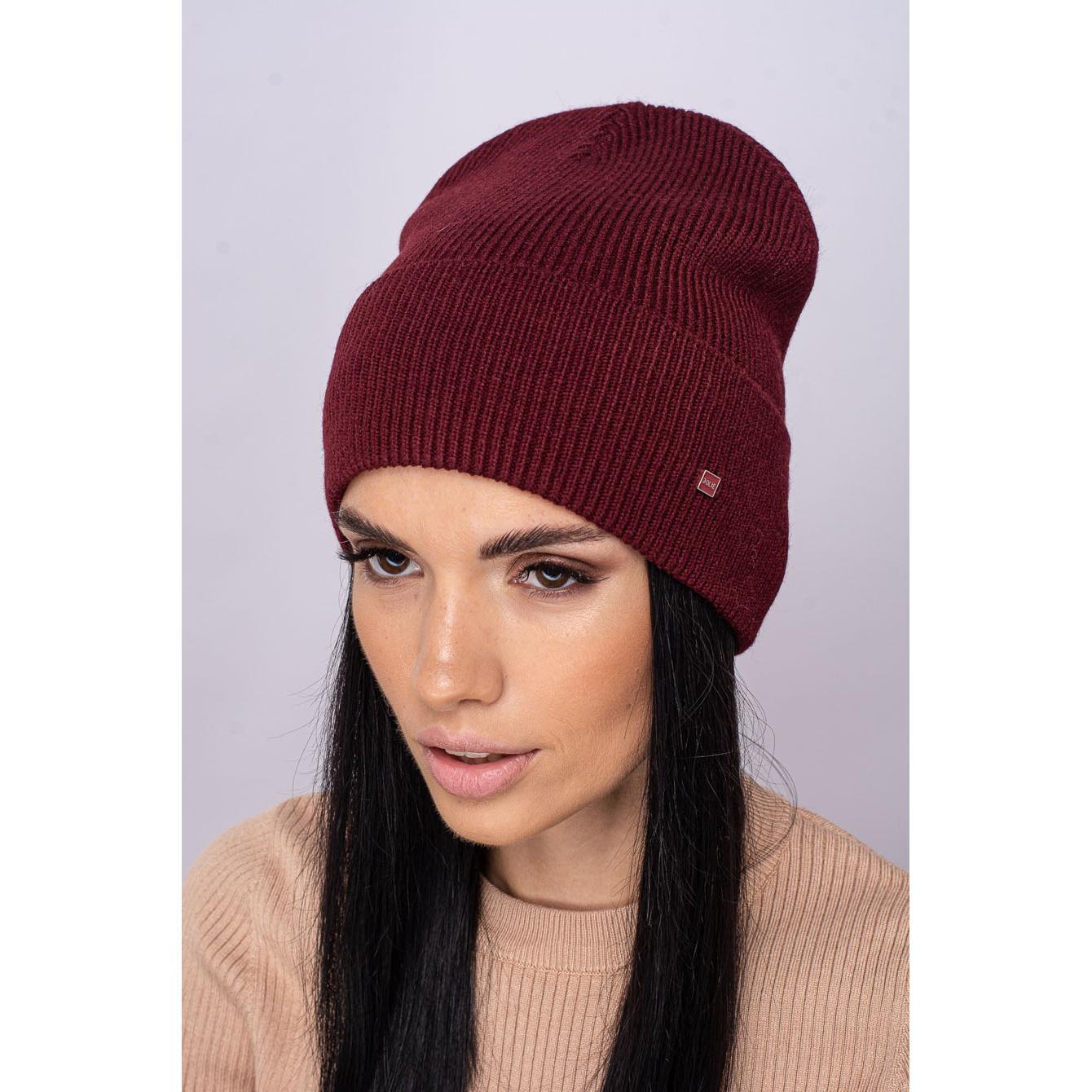Шапка женская шерстяная Leks Дирол one size Бордо Шапка женская шерстяная Leks Дирол one size Бордо