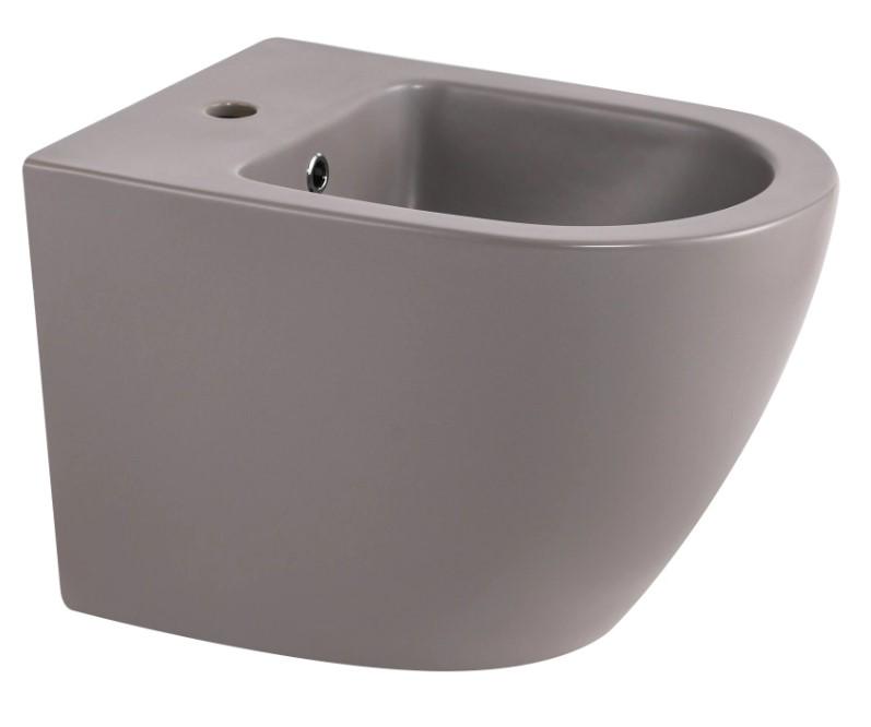 Биде подвесное Qtap Robin Stone Grey (QT13551381GSG)