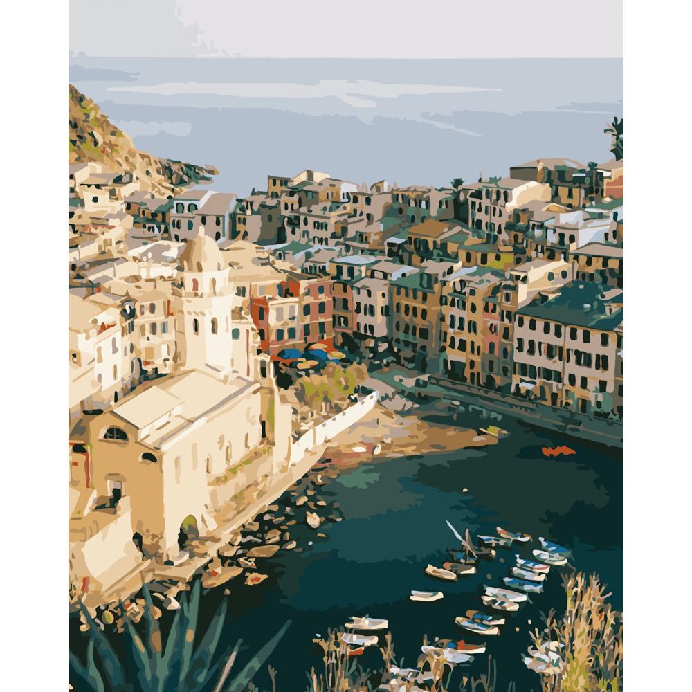 Картина по номерам Strateg Премиум Город на воде 40х50 см (GS423)