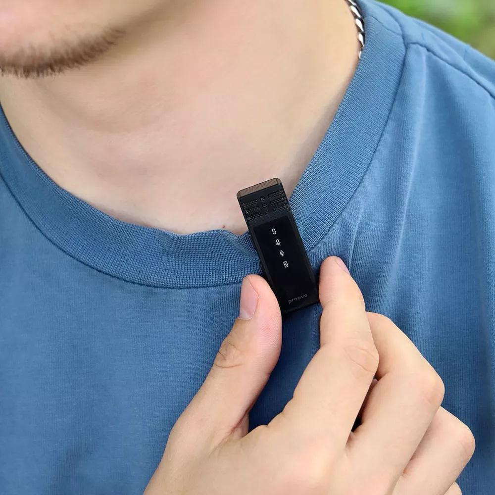 Микрофон петличный беспроводной цифровой Proove PMRC00010102 Record с Lightning до 4 часов работы Черный (621205) - фото 6 Микрофон петличный беспроводной цифровой Proove PMRC00010102 Record с Lightning до 4 часов работы Черный (621205) - фото 6